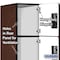 Salsbury Industries 4 Tier Designer Locker, 54"Wx76"Hx24"D, 12 Door, Mahogany 18-24364MAH - alternate 2